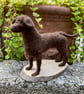 Dog model, brown needle felted dog, Chocolate Labrador - Image 6