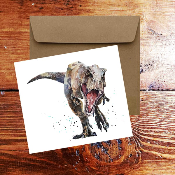 T Rex GreetingNote Card.T Rex card,T Rex greeting card,T Rex greeting card