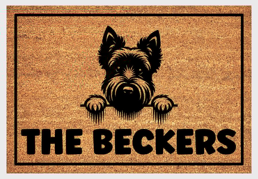 Scottish Terrier Door Mat No.1 - Personalised Scottish Terrier Welcome Mat 