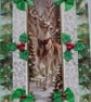 Hand Crafted Decoupage Chistmas Card - Happy Christmas (3394) Reindeer Stag