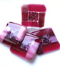 Fused Glass Coasters Set of 4 8cm Pink - Image 4