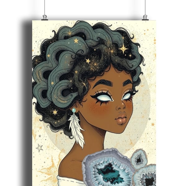 Celestite pixie art print