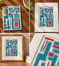 Original Abstract Postcard Art Painting Tranquil Reflections  - Image 5