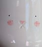 Handmade bunny mug, rabbit cup with tail and handpainted face   - Image 2