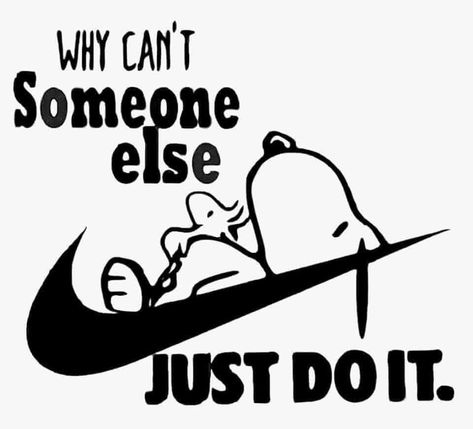 Just Don't Do It -  Alternative Nike Snoopy Procrastinator magnet