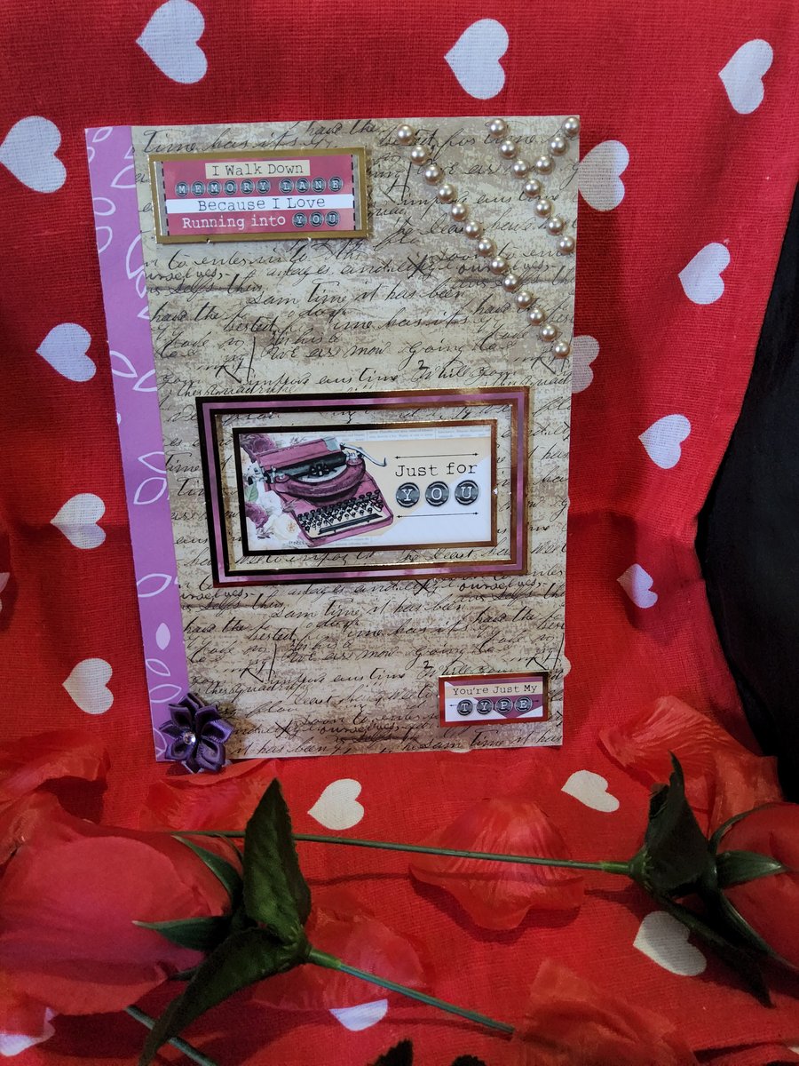 Valentines Greeting Card - Typewriter