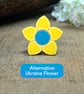 Ukraine Flower Pin, Charity Donation, Handmade Ukraine Forget Me Not Brooch - Image 10