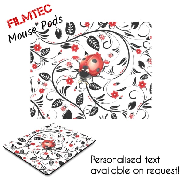 Ladybug Artistic Inspired Personalised Mouse Pad Mouse Mat.