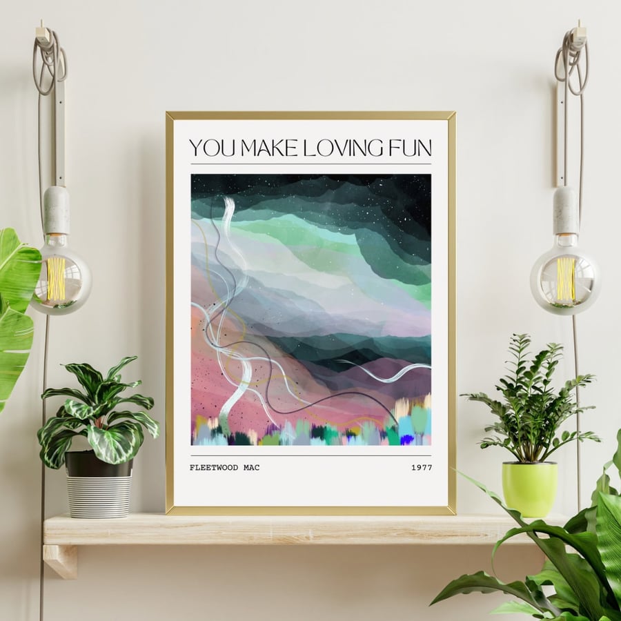 Music Poster Fleetwood Mac Loving Fun Abstract Painting Song Art Print 