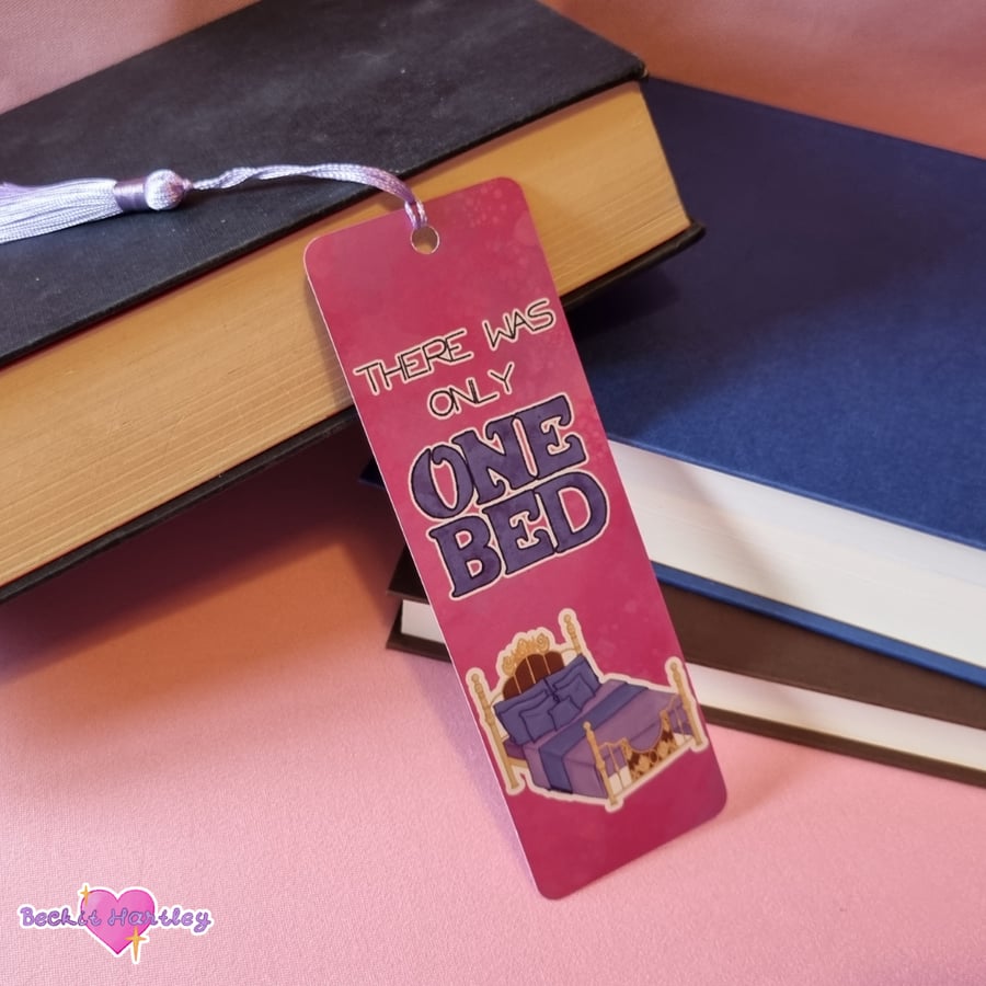 Only One Bed Bookmark - Matte Bookmark With Tassel - Reading Accessories