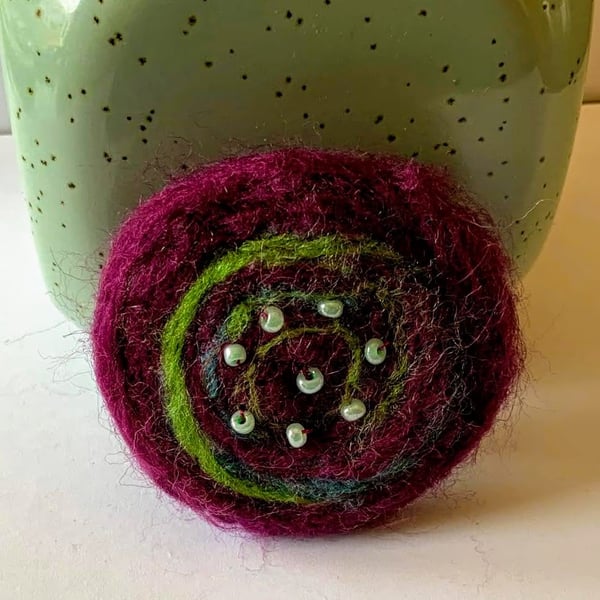 Merino Wool Felted Brooch