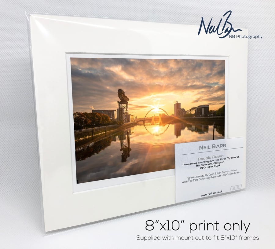 The Clyde Arc & River Clyde Glasgow Scotland - A5 (10" x 8") Unframed Print