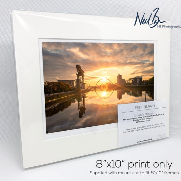 The Clyde Arc & River Clyde Glasgow Scotland - A5 (10" x 8") Unframed Print