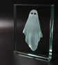 Original Ghost - deeply sandblasted in a glass block. - Image 1