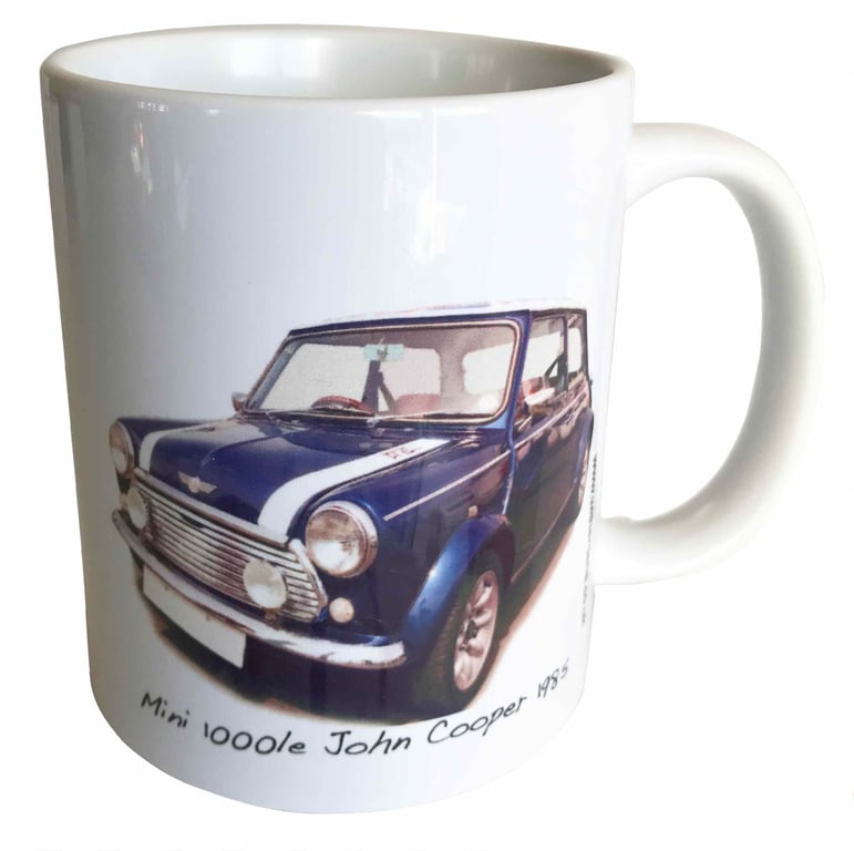 Mini 1000le 'John Cooper' Edition 1985 - 11oz Ceramic Mug - Plain or Stripy