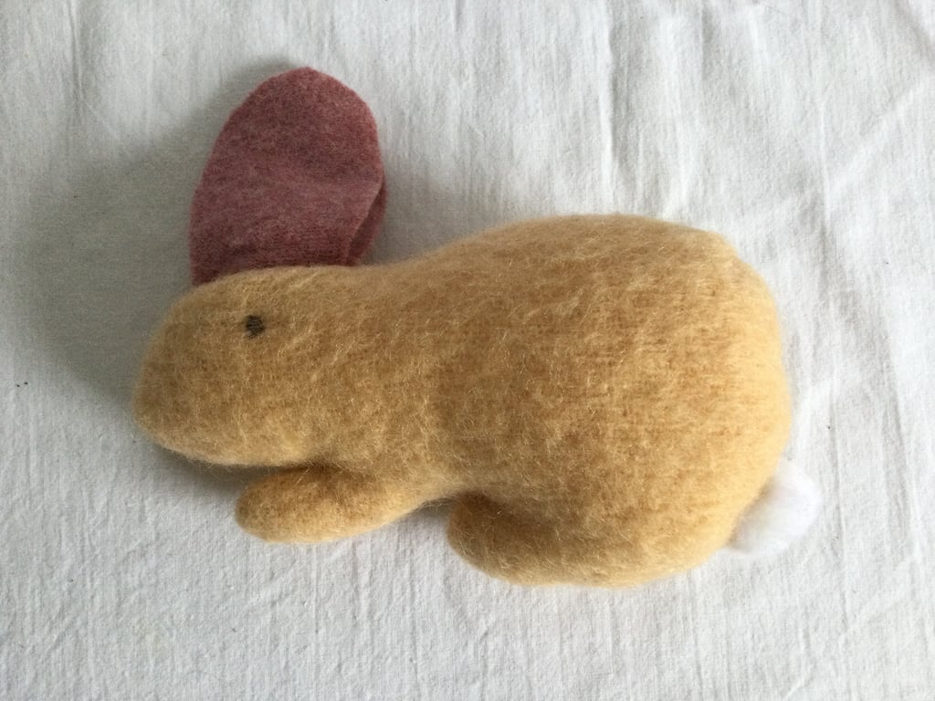 Small cotton rabbit. Rabbit plushy. Small gift for rabbit lover.