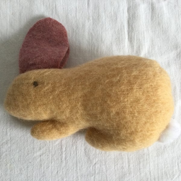 Small cotton rabbit. Rabbit plushy. Small gift for rabbit lover.