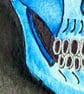 Electric Blue Skull – Original Gothic Watercolour Painting – Sold Unframed - Image 4