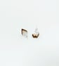 Christmas Tree Earrings, Xmas Ear Studs, Silver Plated or Sterling Silver Backs - Image 3