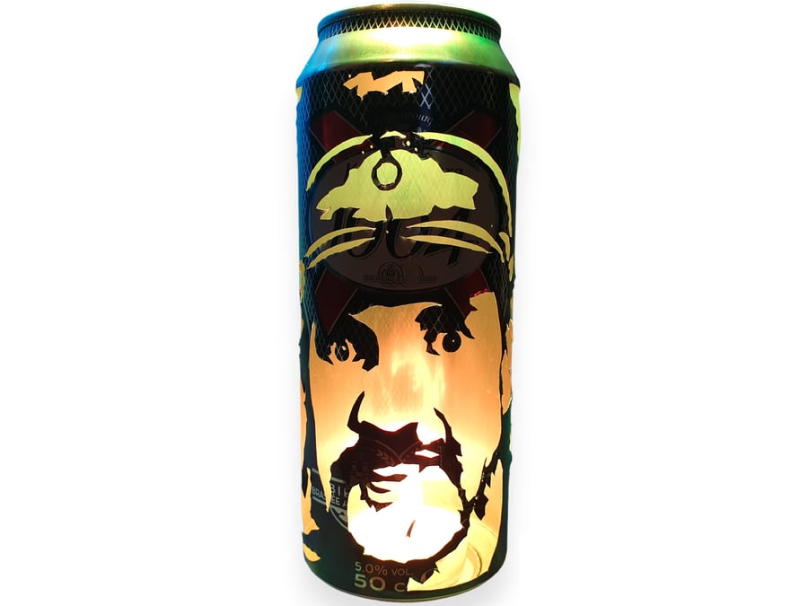Lemmy Kilmister Beer Can Lantern! Motorhead, Hawkwind Pop Art Portrait Lamp - Un
