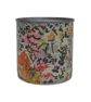 Floral decoupaged tin can storage - Image 1