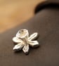 Silver Tie Pin - Handmade Sterling Silver Daffodil Pin - Image 2