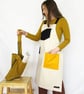 Unbleached Canvas Apron with Adjustable Crossback Ties No24 - Image 1