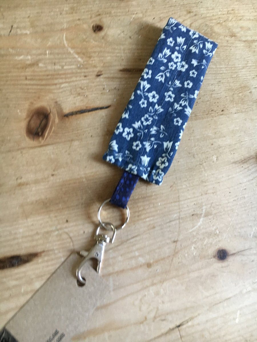 Handsewn fabric keychain