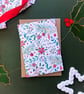 Joy To The World Seasonal Patterns Card Nordic Scandi Illustration Single or Set - Image 1