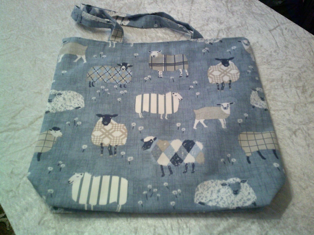 Denim Blue Fabric Bag