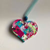 Pretty Decopatched wooden heart 