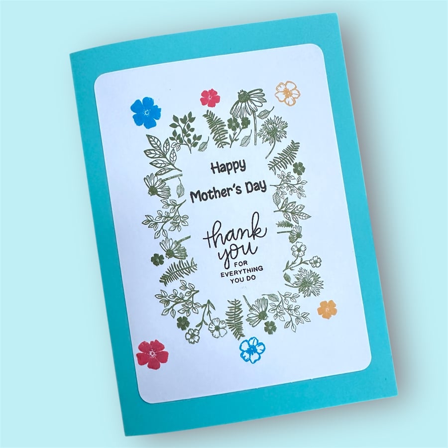 Large Mother’s Day card, thank you for everything you do, floral. 