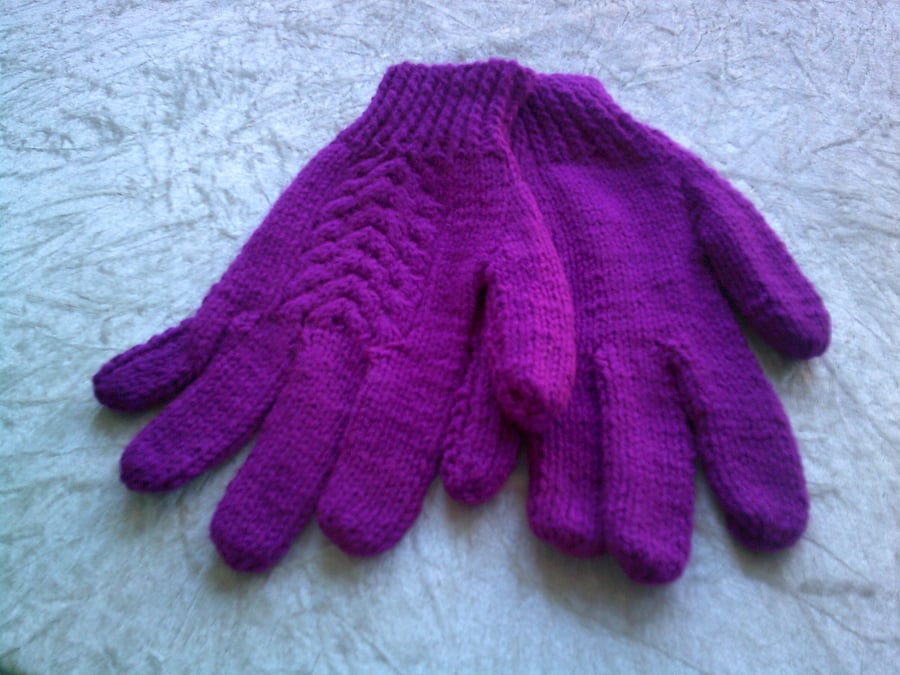 Fuchsia Pink Ladies Gloves