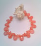 Raspberry Quartz Drop Bead and Chip Necklace and Earrings, Gift for Her - Image 9
