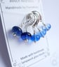 Lampwork Stitch Markers - Blue Gradient - Image 3