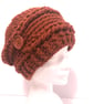 Crochet Slouch Hat, Womens Beanie, Copper Hat, Womens Fashion hat, Slouch beanie - Image 4