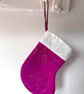 Summer seconds - pink with gold - Mini Christmas stocking - super cute - Image 1