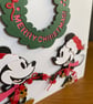 Handmade Minnie & Mickey Christmas Wreath Card - Image 4