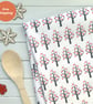 Christmas Scandi Trees Tea Towel