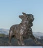 French Bulldog Lifting Paw Statue Large  Bronze Resin Garden Sculpture  - Image 7
