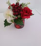 Festive Tartan Tin with Red & Cream Roses - Image 2