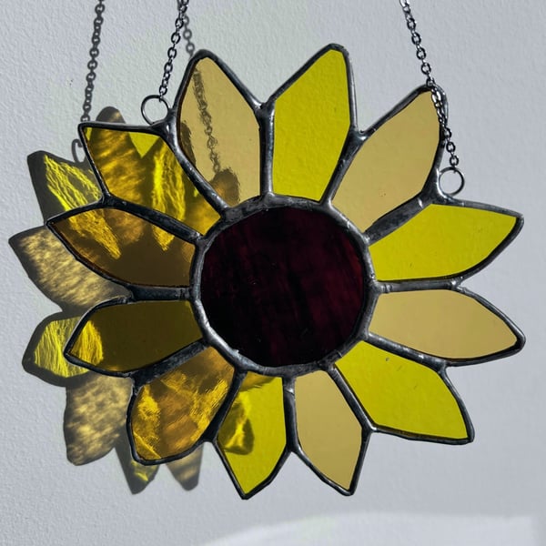 Stained Glass Sunflower sun catcher