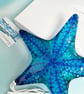 Fused Glass Starfish - Royal Blue -Turquoise - Image 6