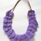Felt 'slate' necklace - lilac