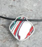 Red Harley fordite pendant - Image 4