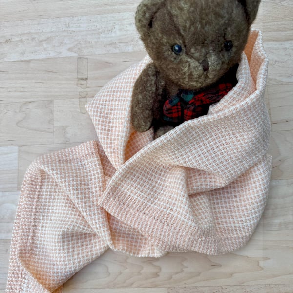 apricot and cream baby blanket