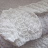 14" White Round Neck Lace Cardigan