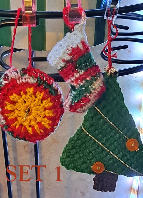 Christmas Crochet Tree Decorations