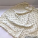 Baby blanket hand knitted in merino wool or super soft Acrylic