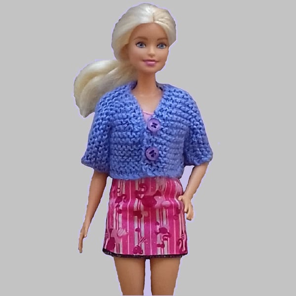 KNITTING PATTERN PDF Lavender Cardigan for Doll